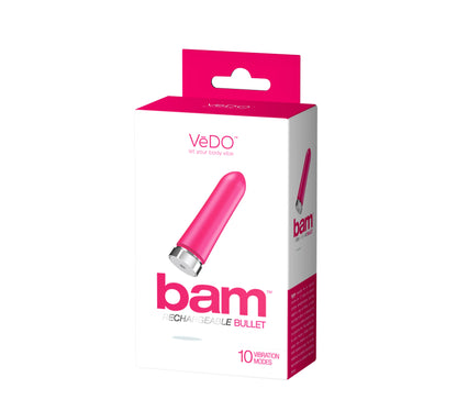 Bam Rechargeable Bullet - Hot in Bed Pink VI-F0309