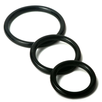 Trinity Silicone Cock Rings - Black TV-SP130-BLK