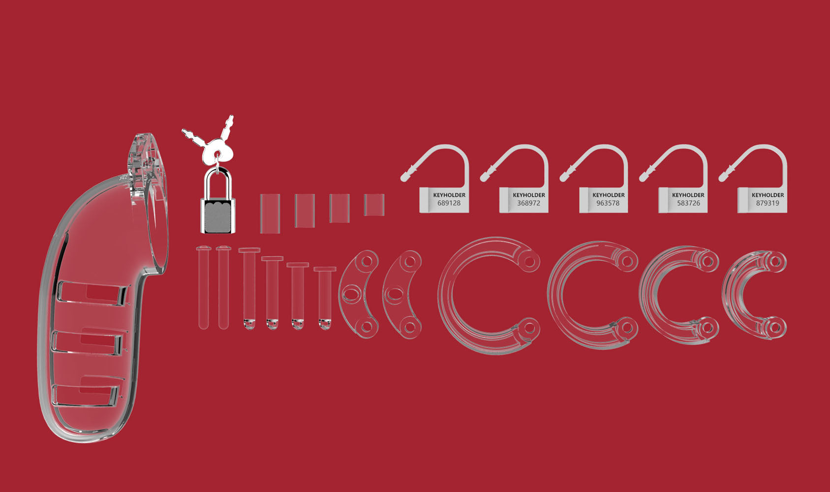 Mancage Model 6 Chastity 5.5 Inch Cock Cage - Transparent MCG-MCG006TRA