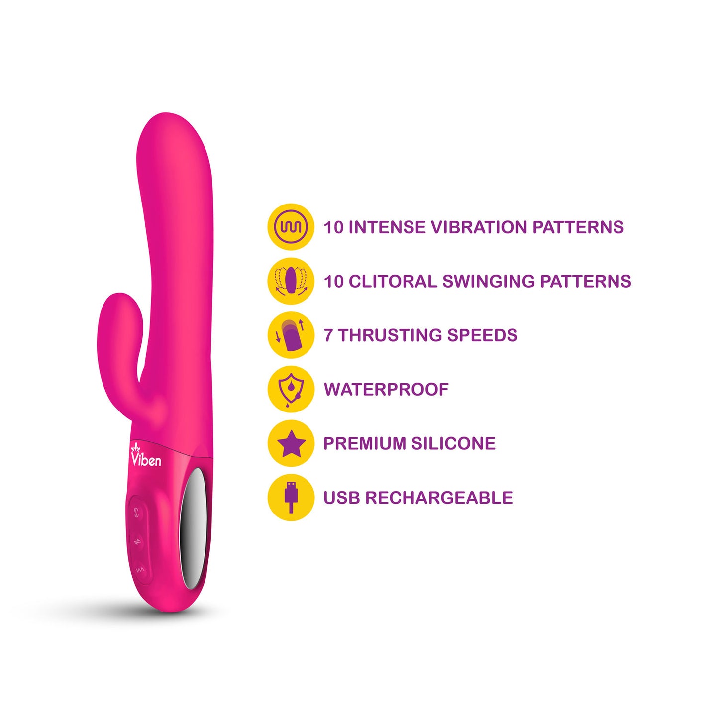 Hypnotic Clit Teaser and Thrusting Rabbit - Hot Pink