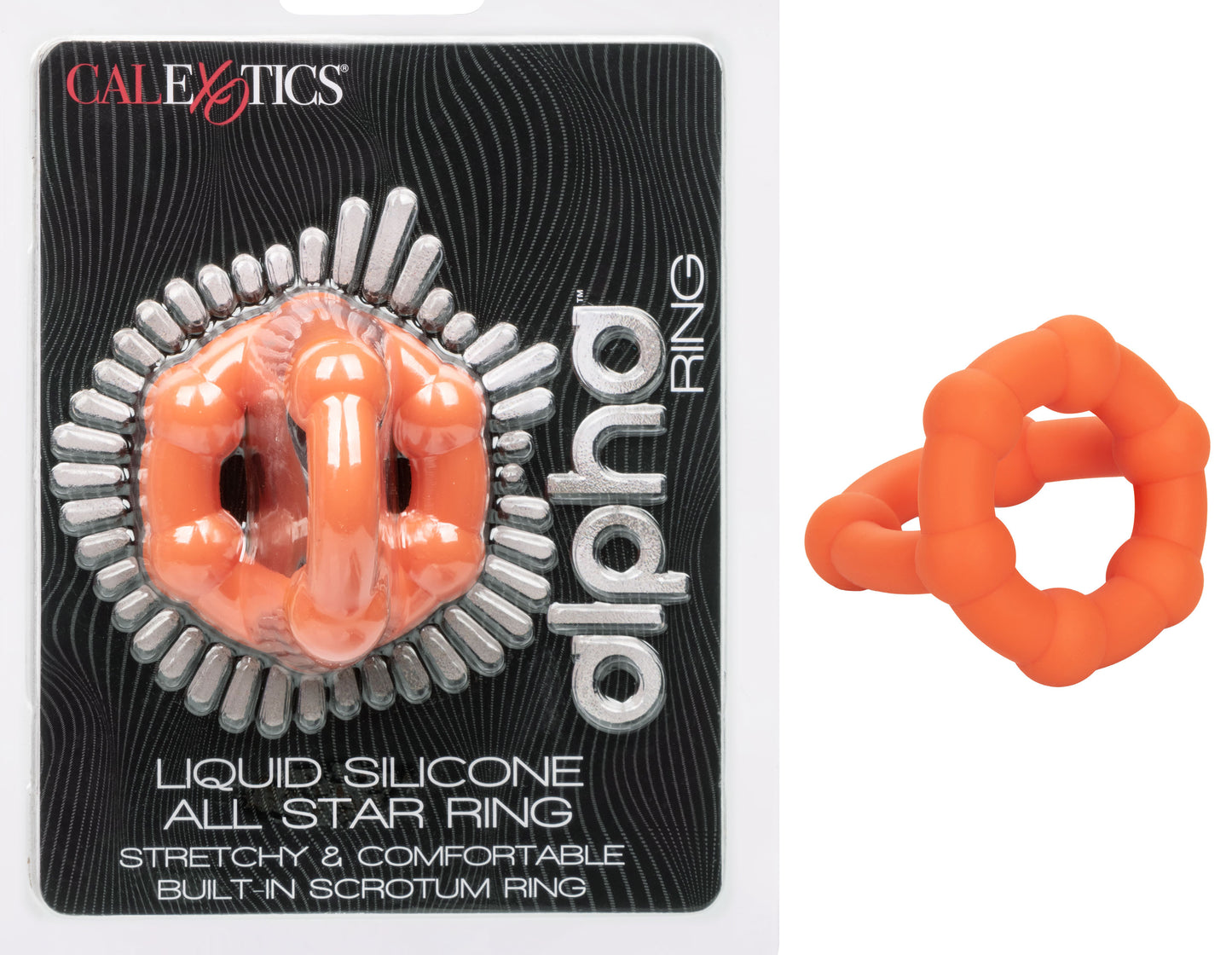 Alpha Liquid Silicone All Star Ring - Orange SE1492402