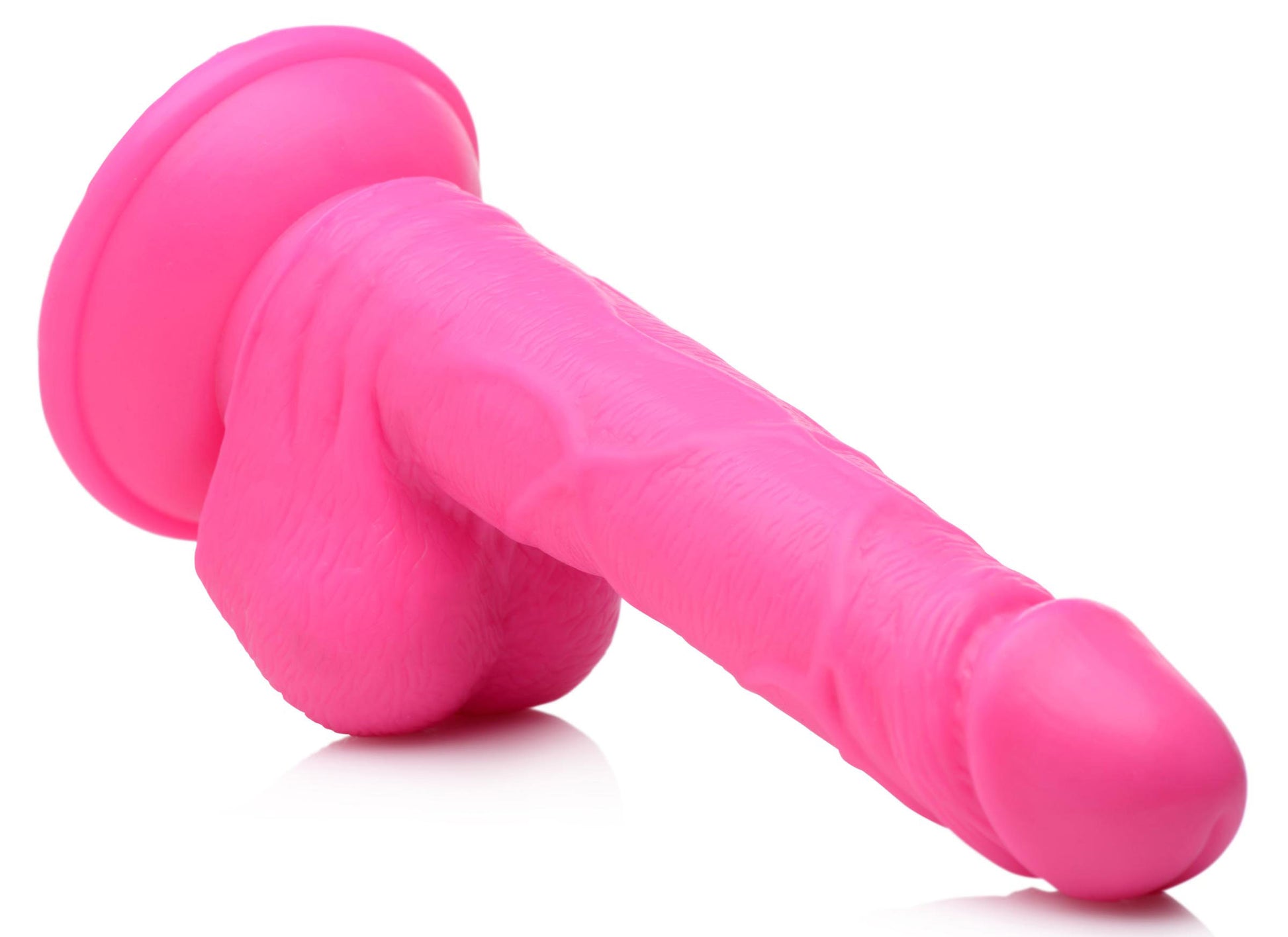 Pop Pecker 6.5 Inch Dildo With Balls - Pink POPP-AG766-PNK