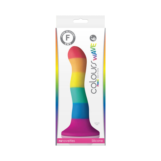 Colours - Wave - Pride Edition - 6 Inch Dildo - Rainbow NSN0408-07