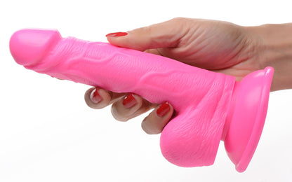 Pop Pecker 6.5 Inch Dildo With Balls - Pink POPP-AG766-PNK