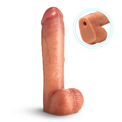 "12 Cock Lock Dildo With Balls - Light LB-AH811"