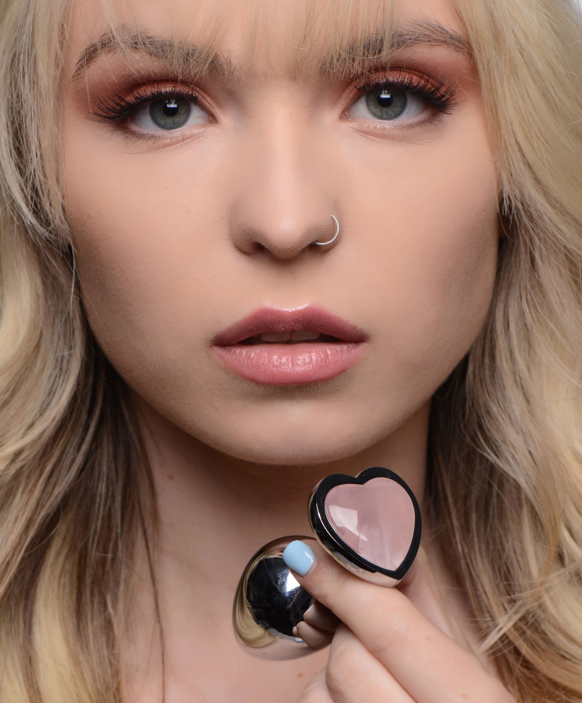 Rose Quartz Heart Anal Plug -Medium BTYS-AG751-MED