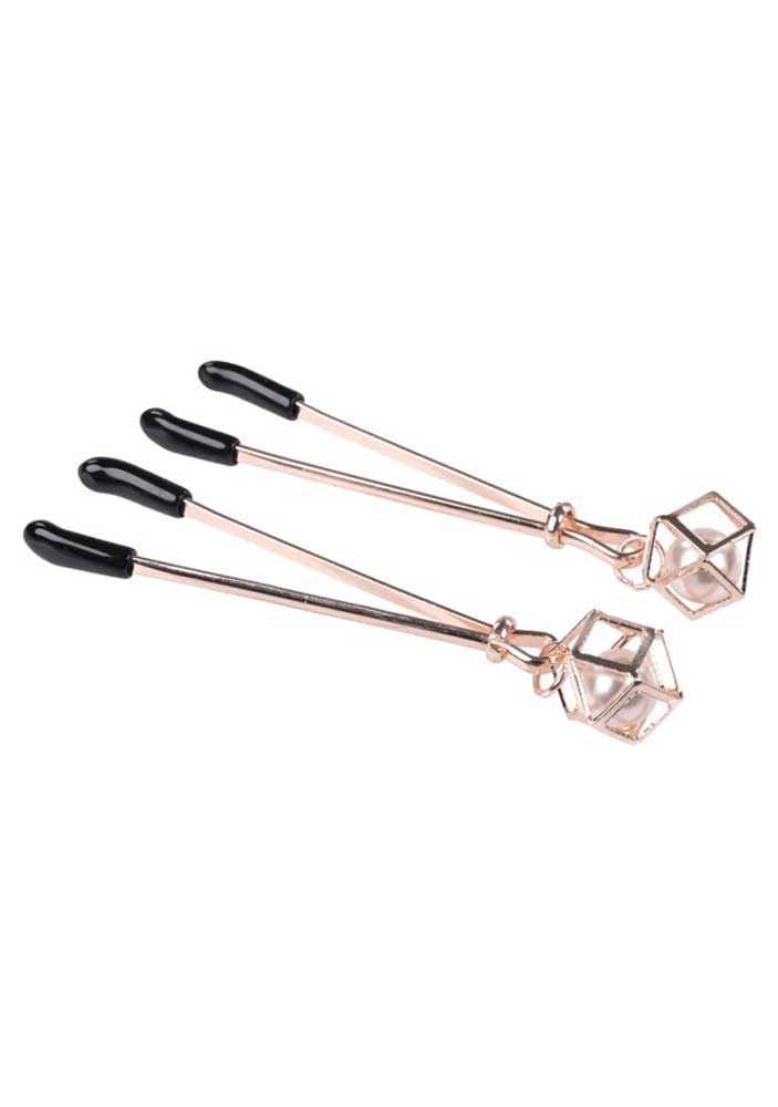 Brat Pearl Nipple Clips - Rose Gold SS09845