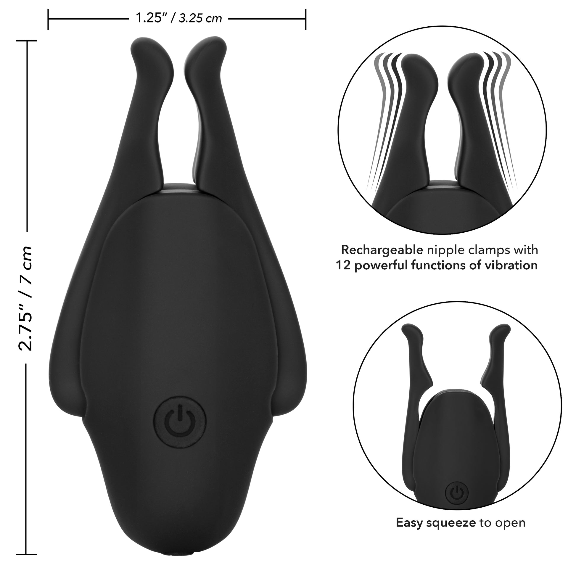 Nipple Play Rechargeable Nipplettes - Black SE2589502