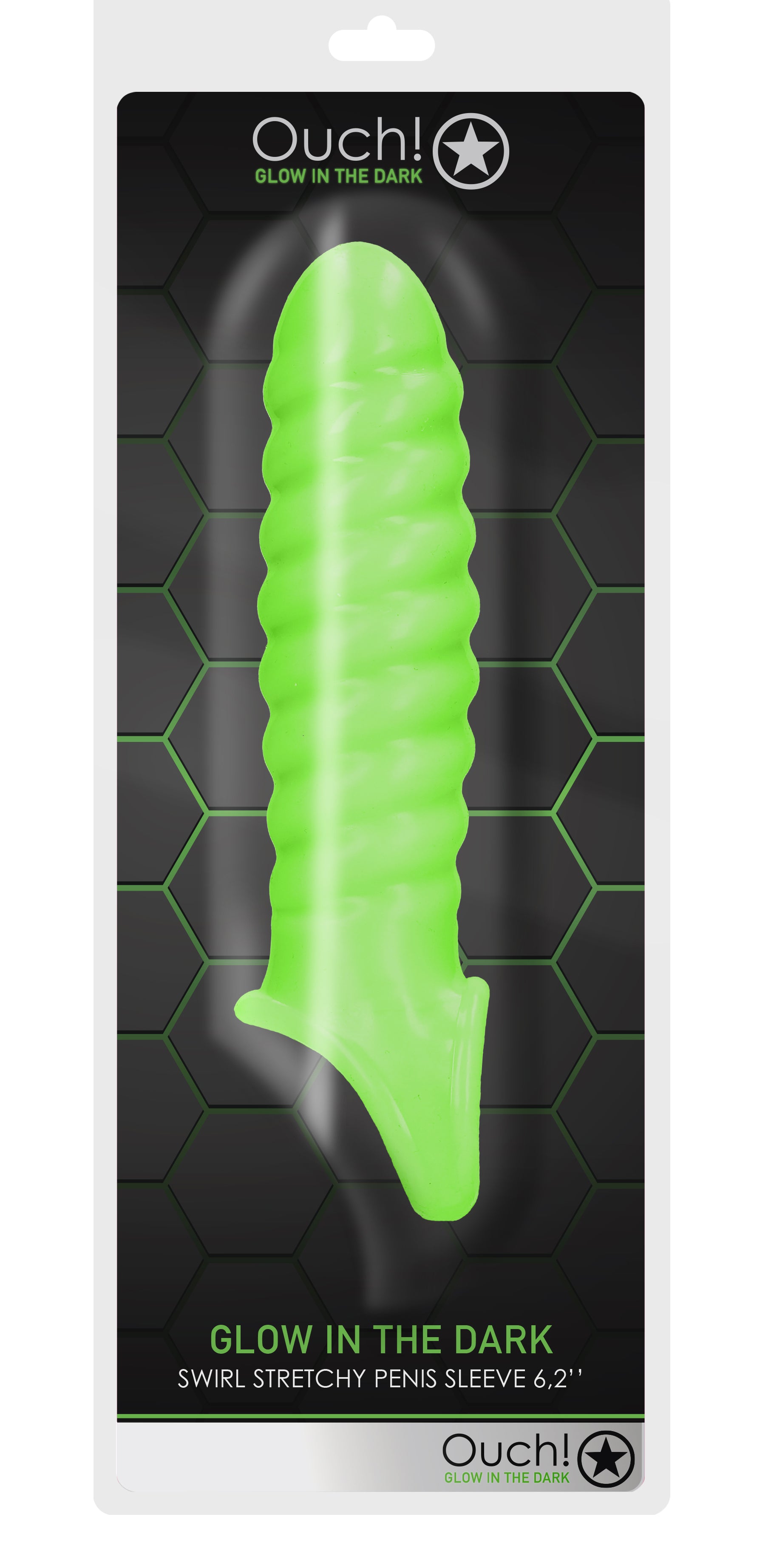 Swirl Stretchy Penis Sleeve - Glow in the Dark OU-OU741GLO