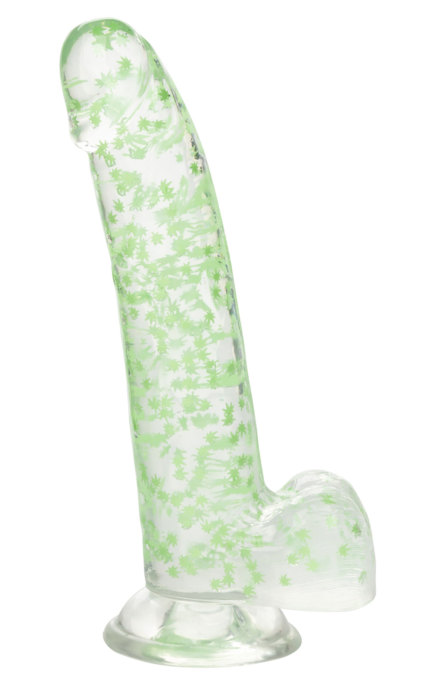 Naughty Bits I Leaf Dick Glow-in-the-Dark Weed  Leaf Dildo - Glow in the Dark SE4410643