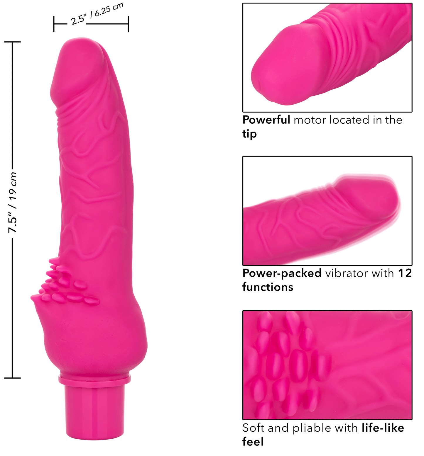 Rechargeable Power Stud Cliterrific - Pink SE0842353