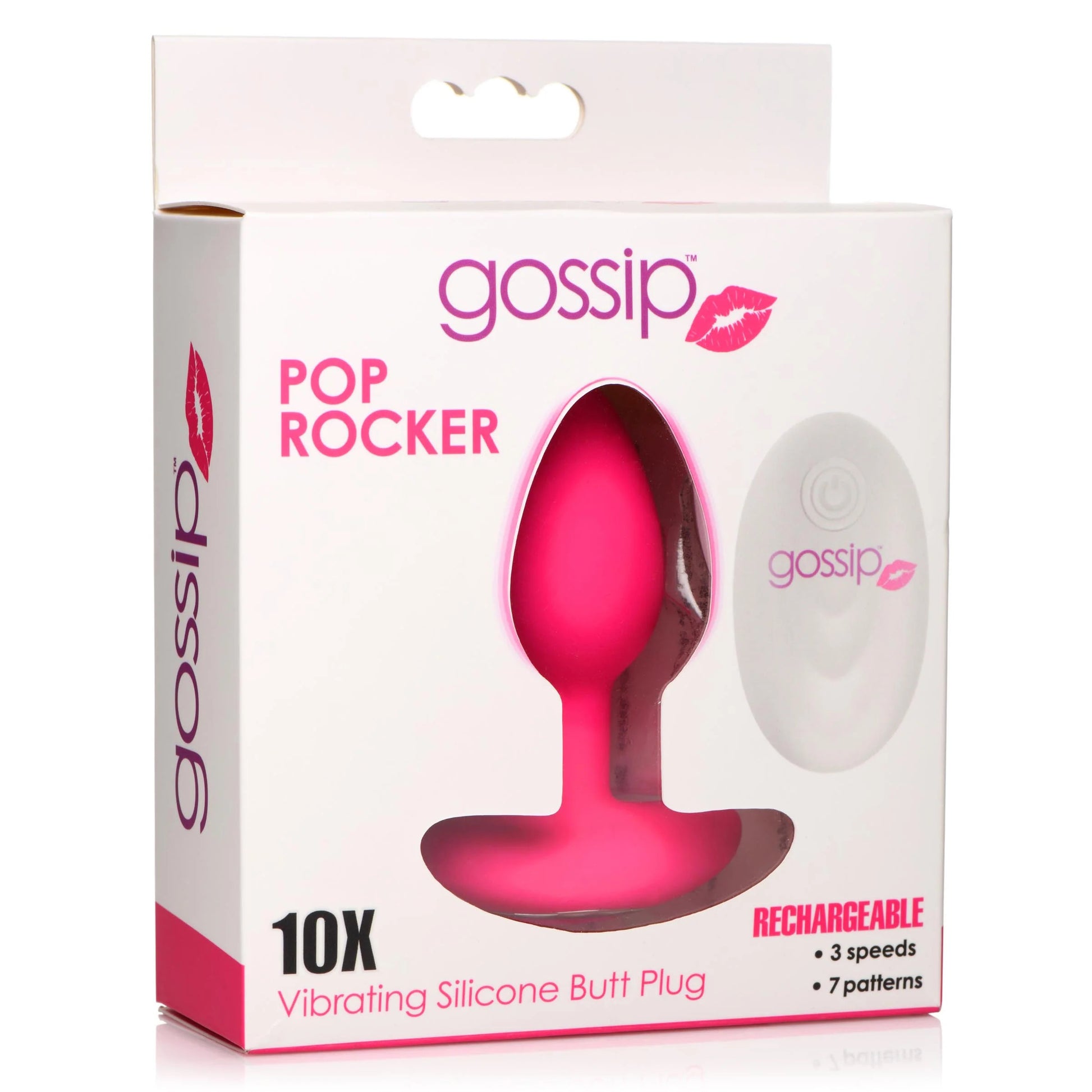 Gossip Pop Rocker 10x Vibrating Silicone Plug - Magenta CN-04-0758-50