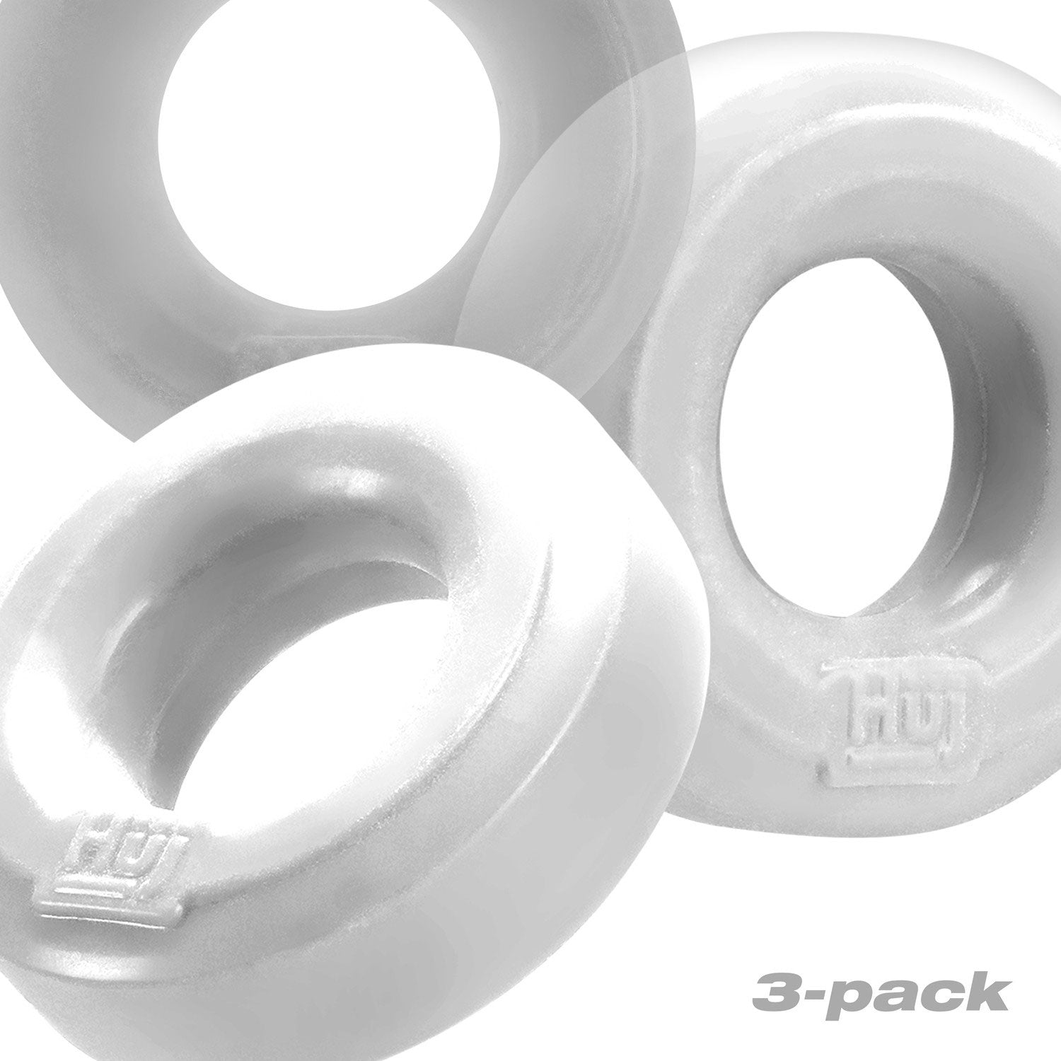 Huj3 C-Ring 3-Pack - White / Clear Ice OX-HUJ-102WHCL