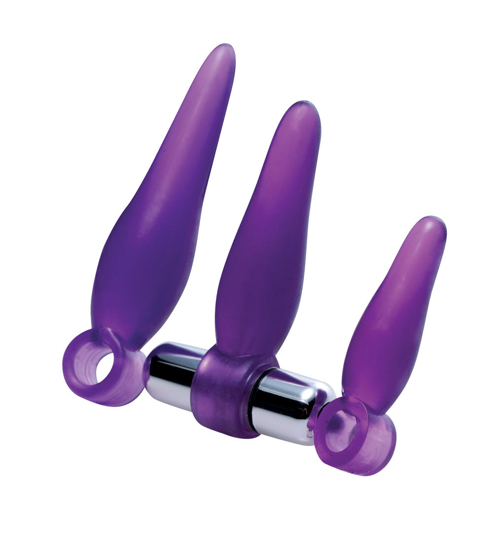 Fanny Fiddlers 3 Piece Finger Rimmer Set With Vibrating Bullet FR-AE809