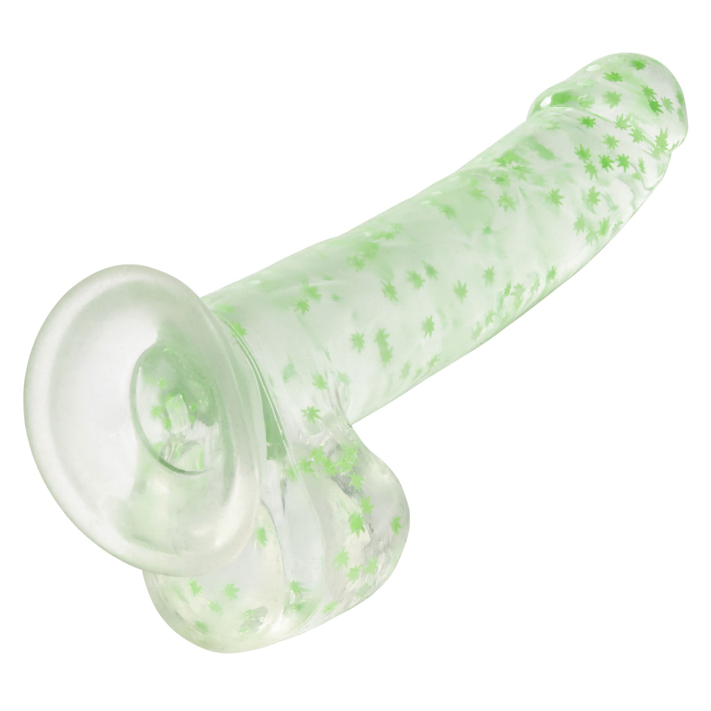 Naughty Bits I Leaf Dick Glow-in-the-Dark Weed  Leaf Dildo - Glow in the Dark SE4410643