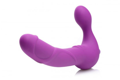 Royal Revolver Vibrating Strapless Strap- on Dildo - Purple SU-AF456