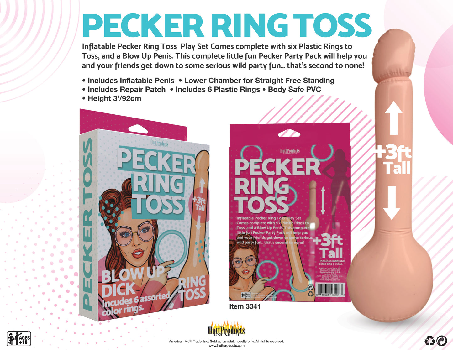 Inflatable Pecker Ring Toss HTP3341