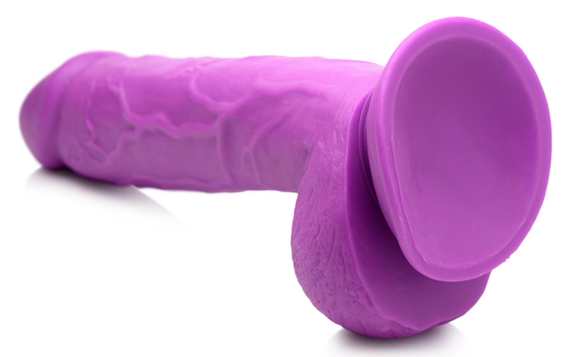 Pop Pecker 8.25 Inch Dildo With Balls - Purple POPP-AG768-PUR