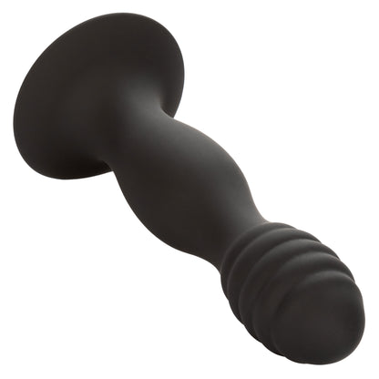 Silicone Ribbed Anal Stud - Black SE0416252