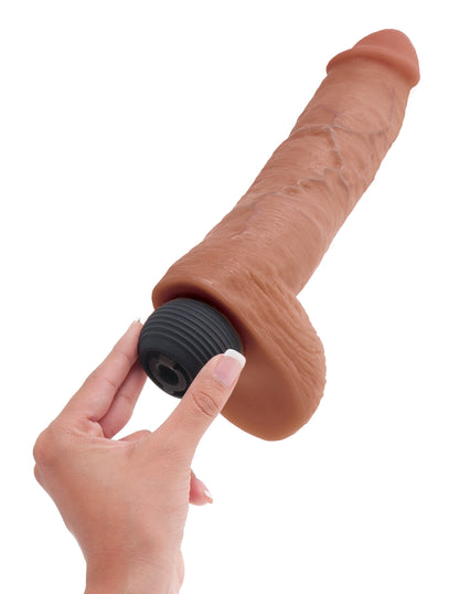 King Cock 8 Inch Squirting Cock With Balls -Tan PD5602-22