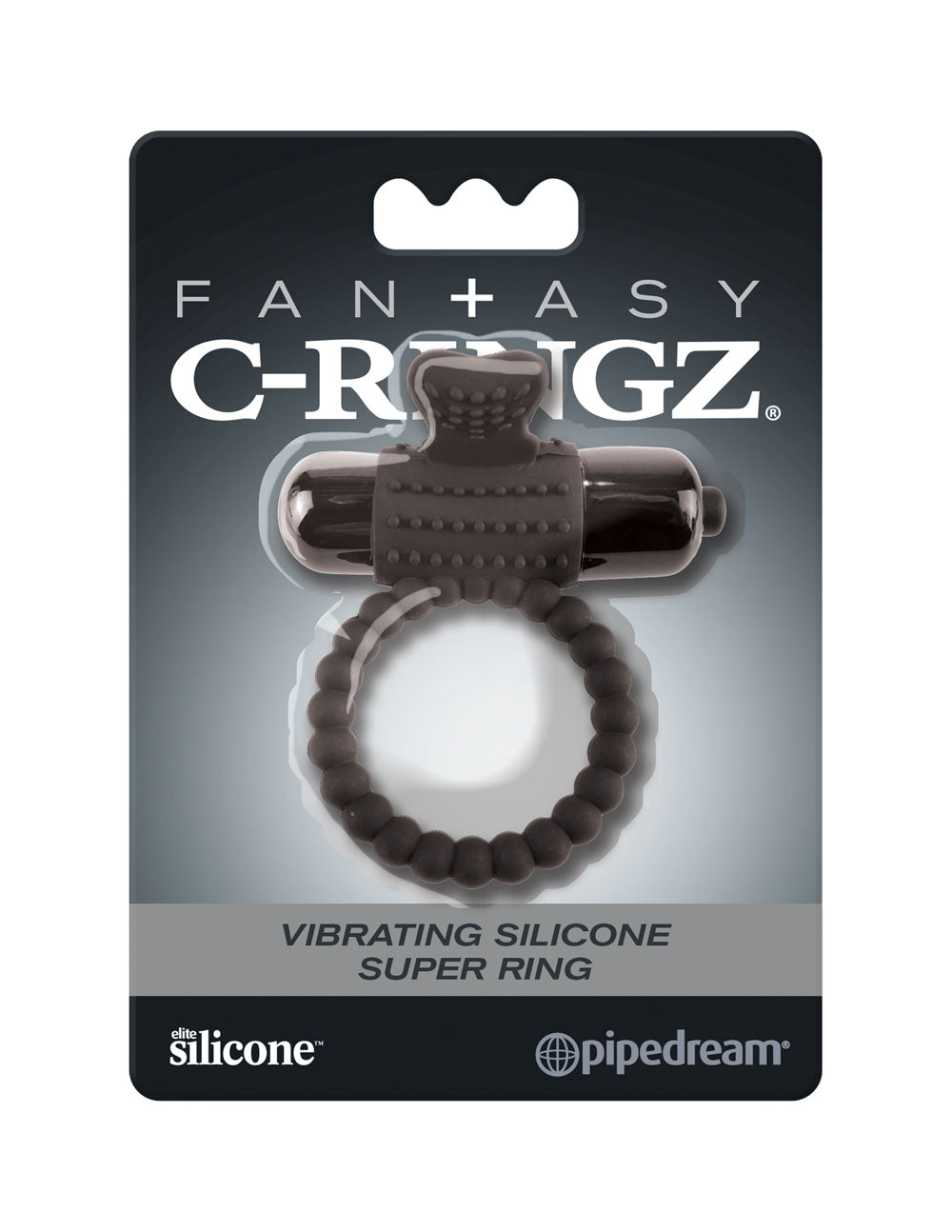 Fantasy C-Ringz Vibrating Silicone Super Ring  Black PD5966-23