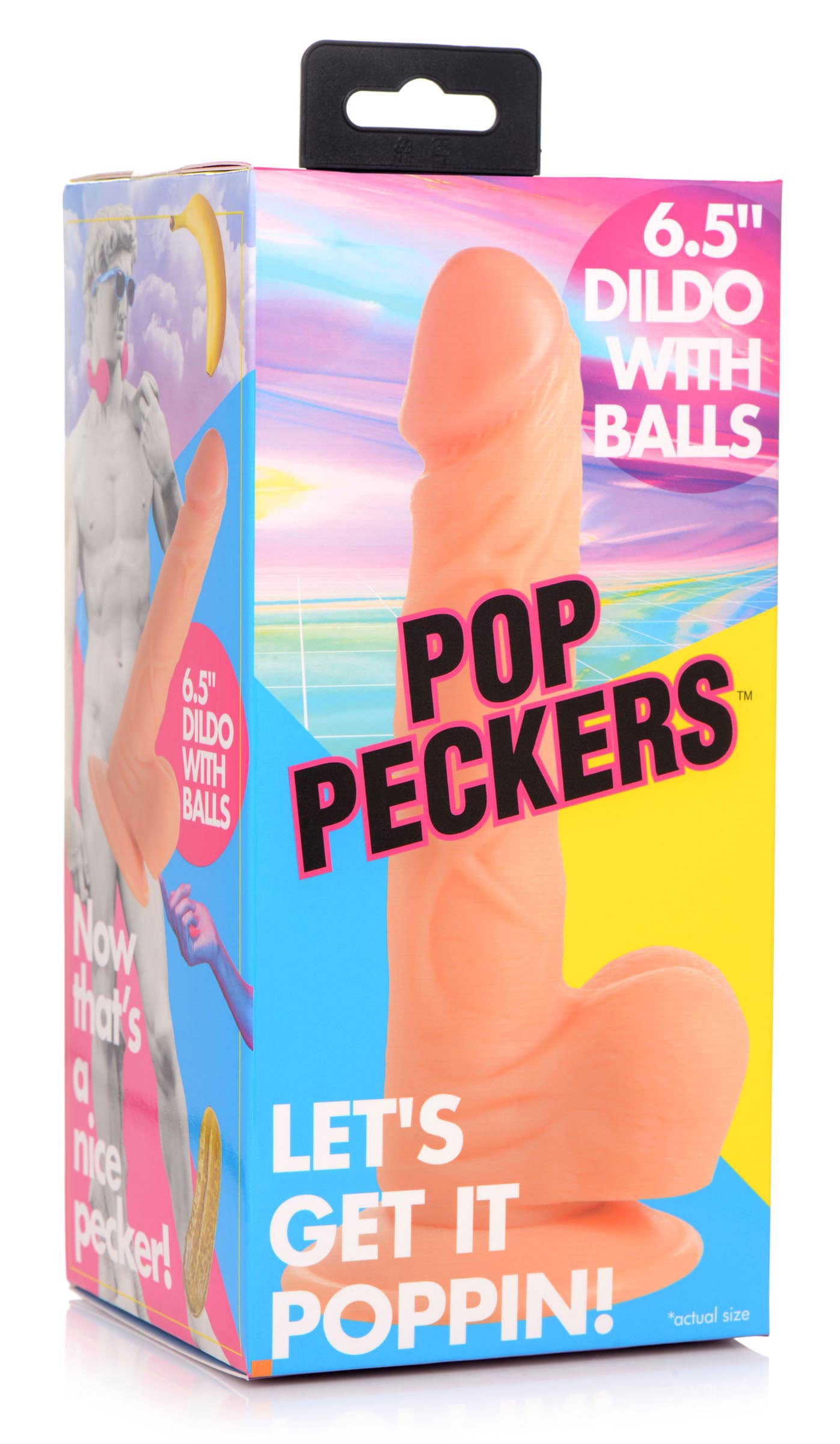 Pop Pecker 6.5 Inch Dildo With Balls - Light POPP-AG766-LGH