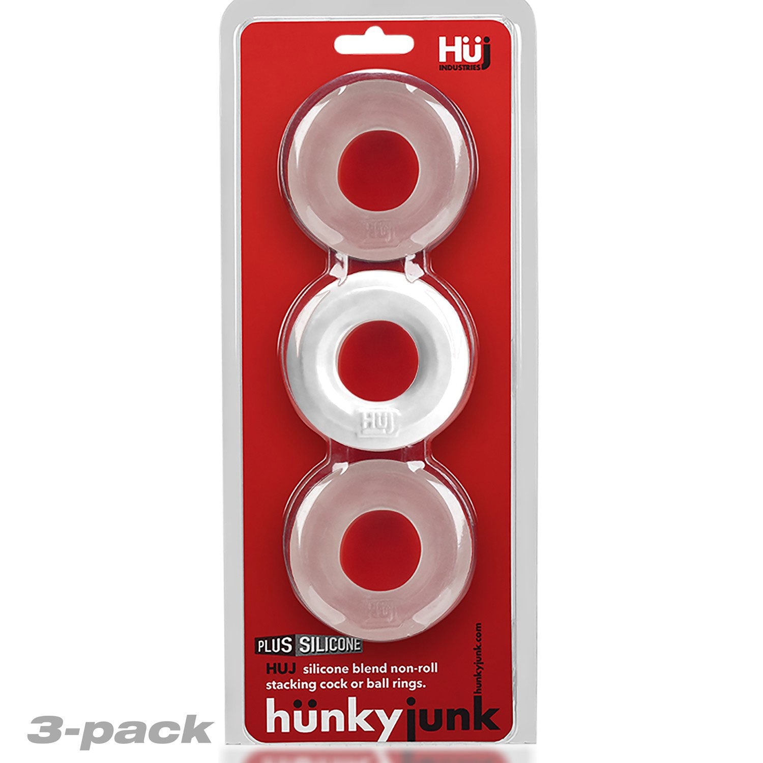 Huj3 C-Ring 3-Pack - White / Clear Ice OX-HUJ-102WHCL