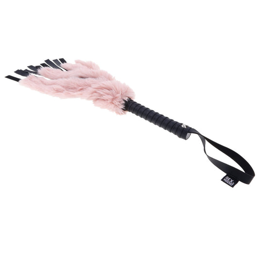 Brat Faux Fur Flogger - Pink/black SS09848