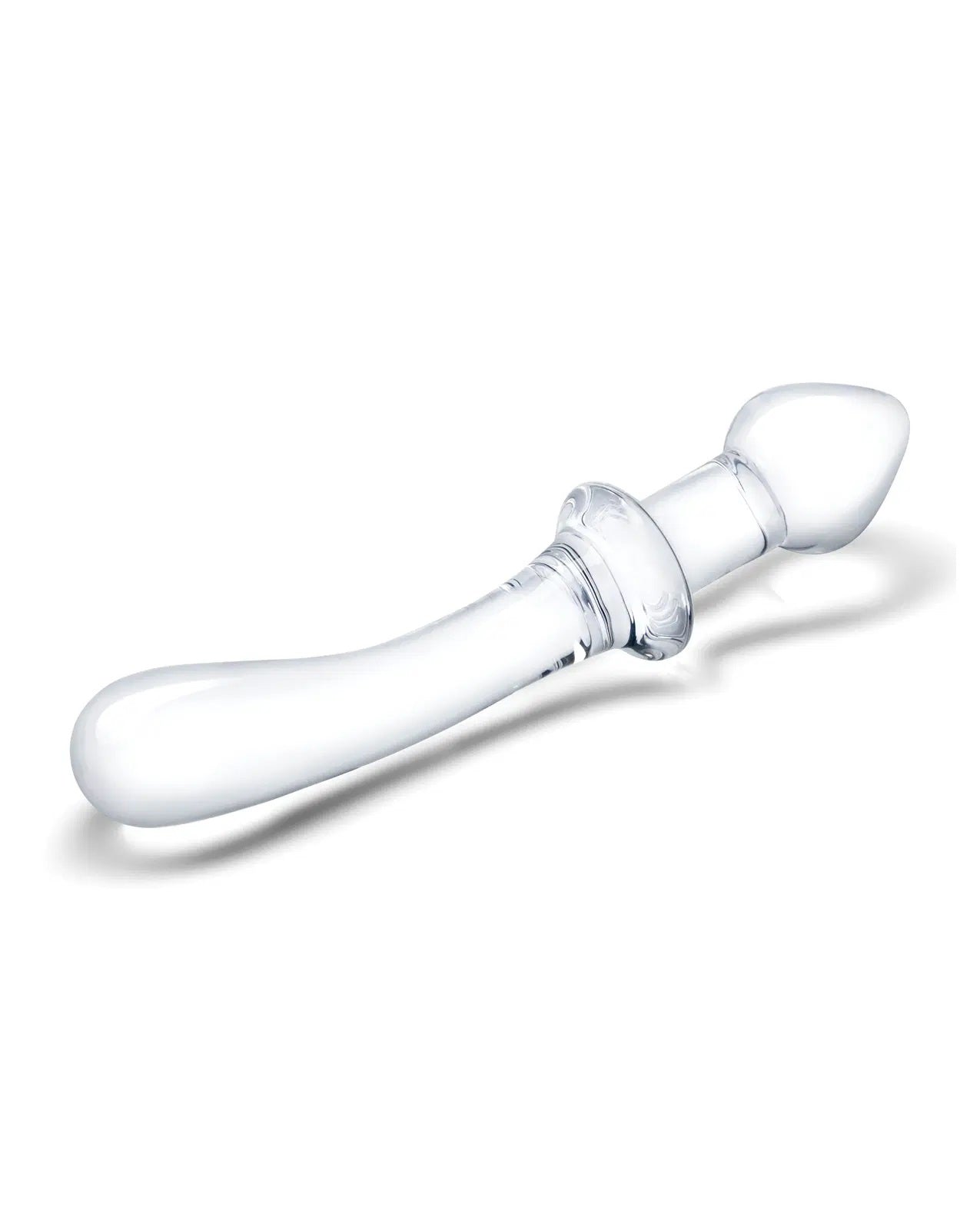 9 Inch Classic Curved Dual-Ended Dildo - Clear GLAS-165