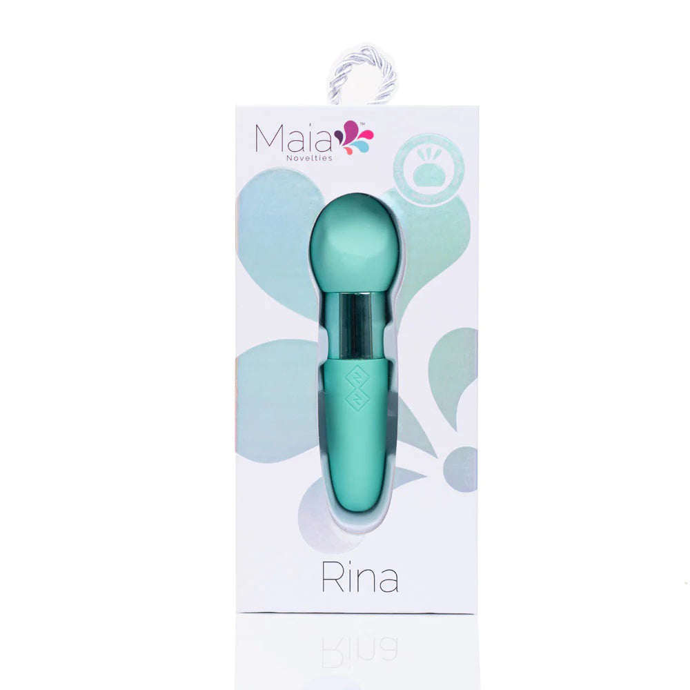 Rina Rechargeable Dual Motor Silicone 15- Function Vibrator - Green MTMA23-03-G3