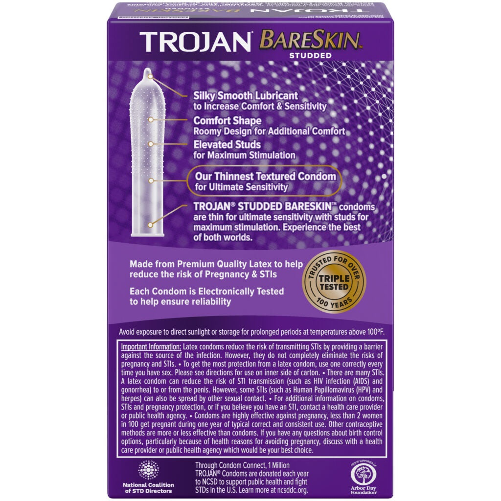 Trojan Studded Bareskin - 10 Pack