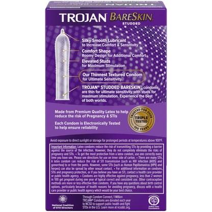 Trojan Studded Bareskin - 10 Pack