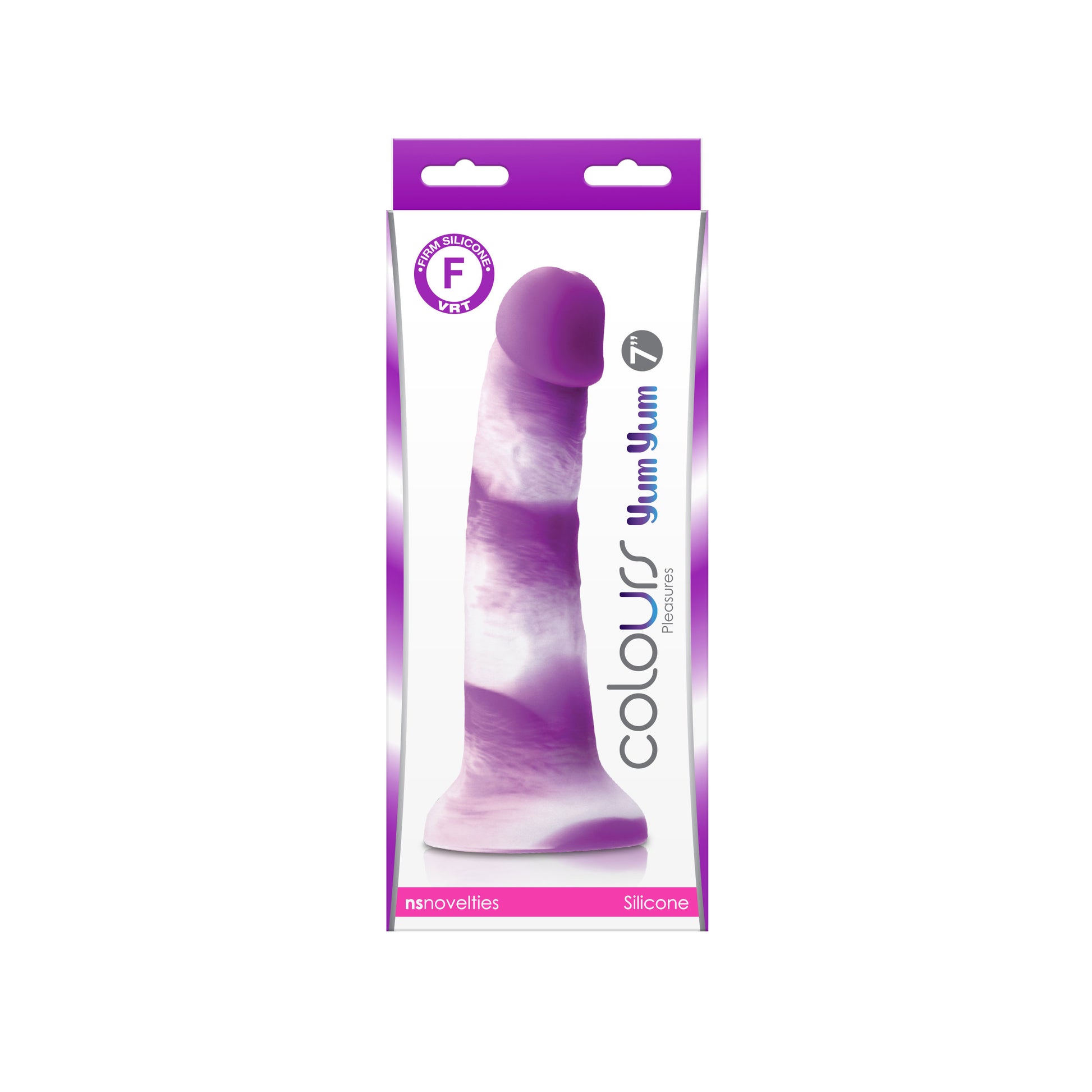 Colours - Pleasures - Yum Yum 7 In. Dildo - Purple NSN-0407-35