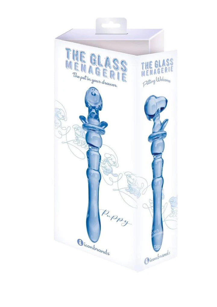 Glass Menagerie - Puppy Dildo - Blue IC1105