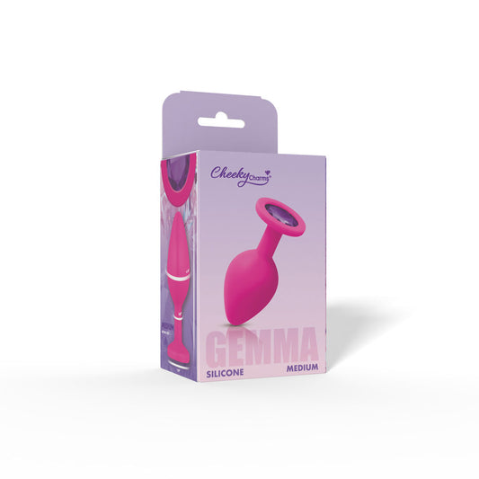 Gemma Purple Gem Pink Silicone Plug - Medium