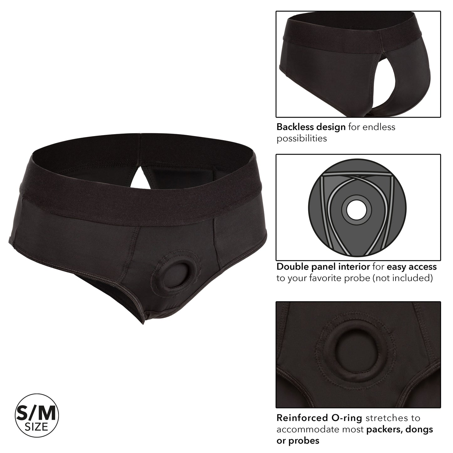 Boundless Backless Brief - S/m - Black SE2701093