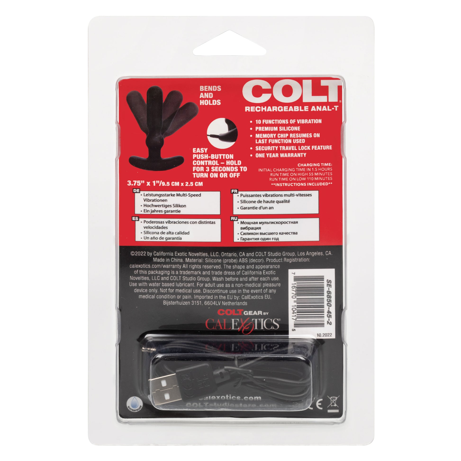 Colt Rechargeable Anal-T - Black SE6850452