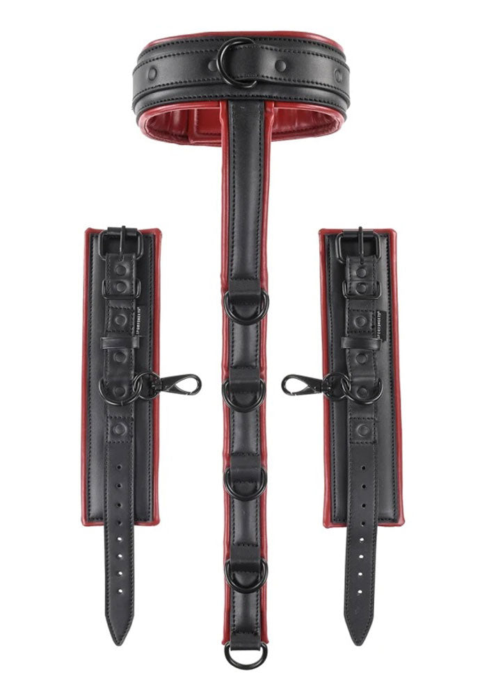 Saffron Neck and Wrist Restraint - Black/red SS48016