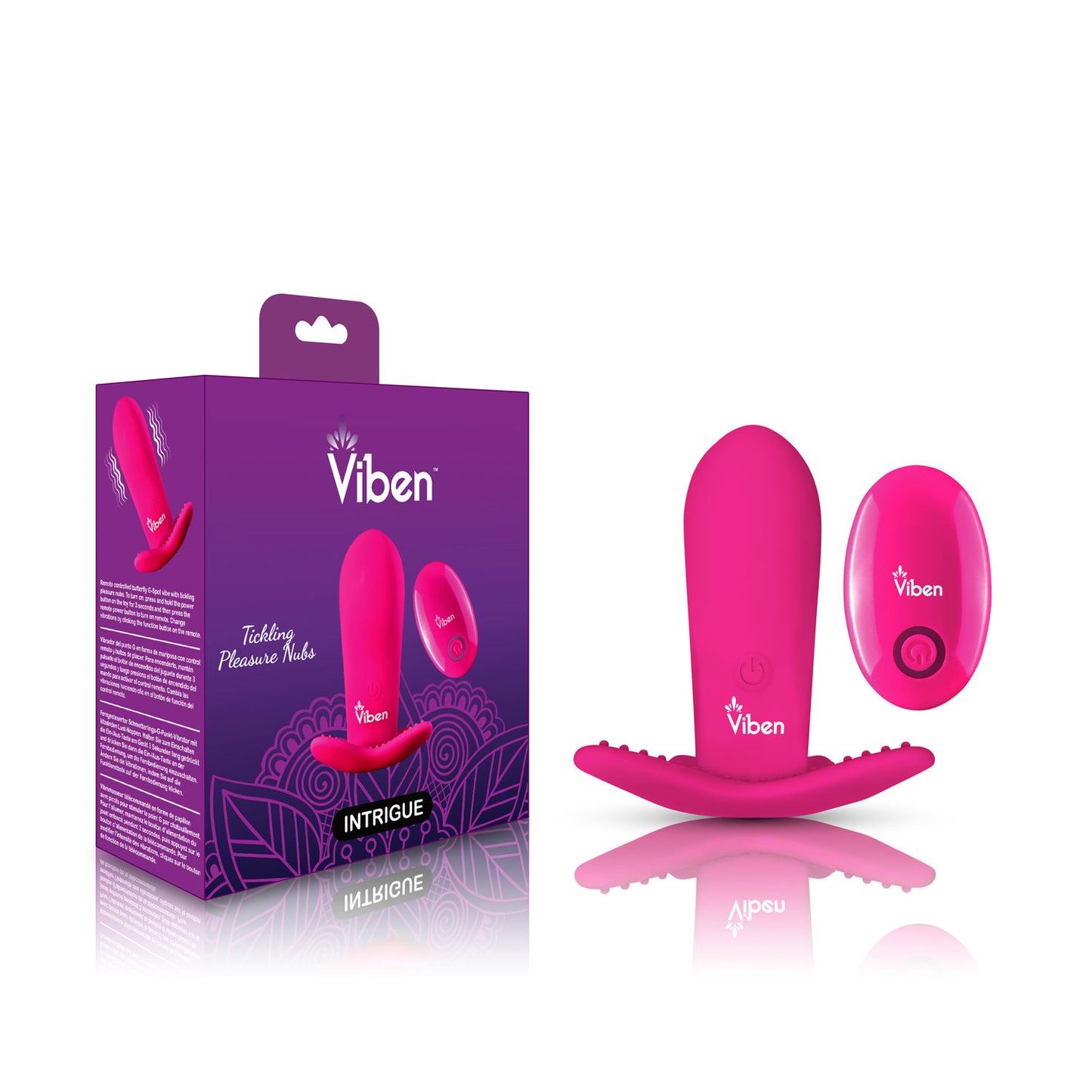 Intrigue Insertable Butterfly Panty Vibe - Hot Pink