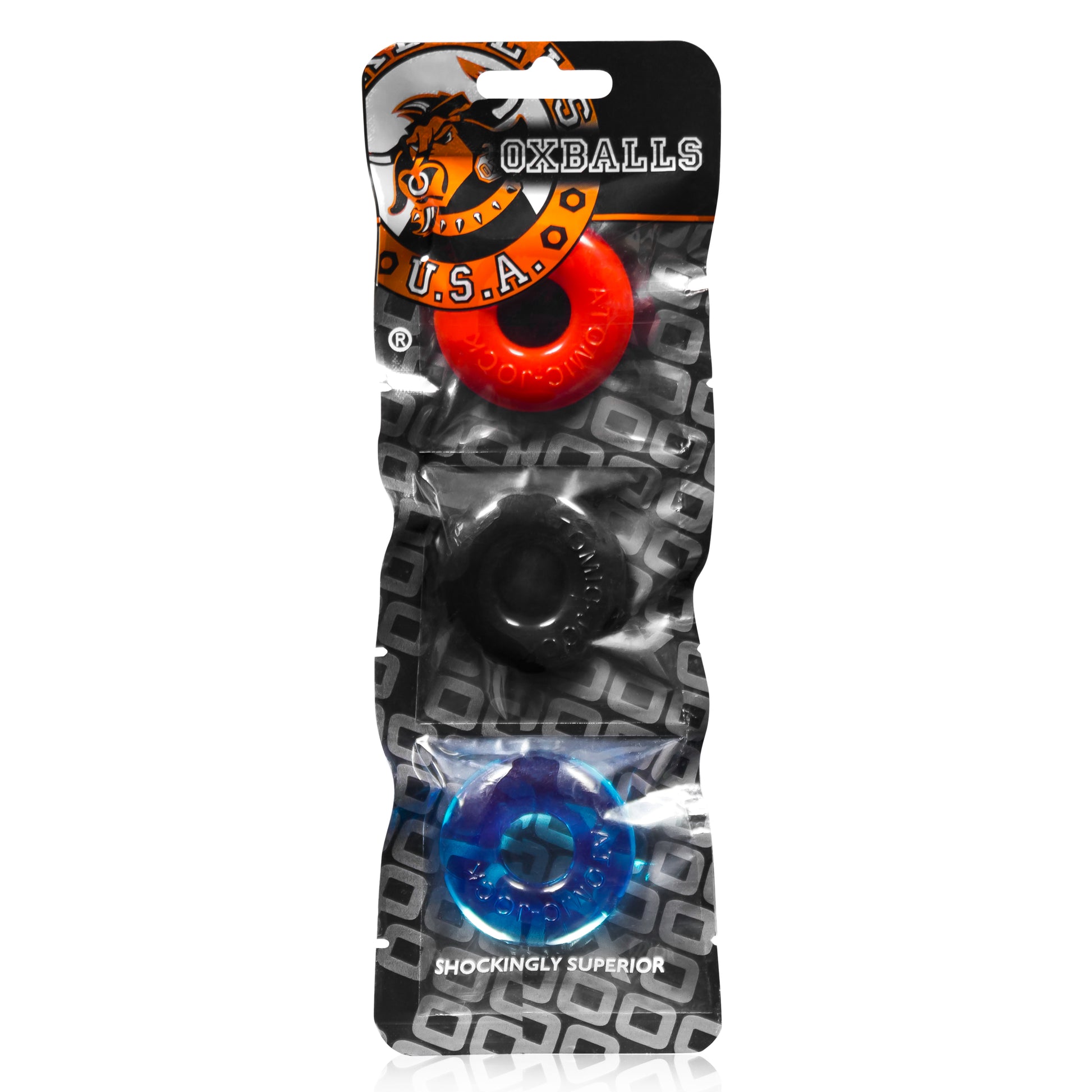 Ringer Cockring 3 Pack - Small - Multicolor OX-1324-MULTI