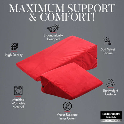 Love Cushion Set Foam Wedge Pillow Set - Red BB-AH176