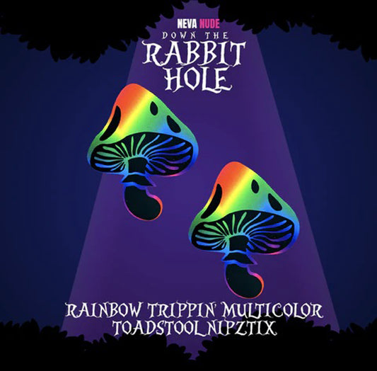 Rainbow Trippin' Psychedelic Toadstool Nipple Cover Pasties NN-BLA-TOD-RAT