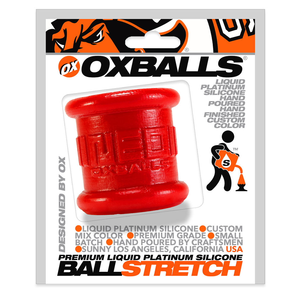 Neo 2 Inch Tall Ball Stretcher Squishy  Silicone - Red OX-1259-RED