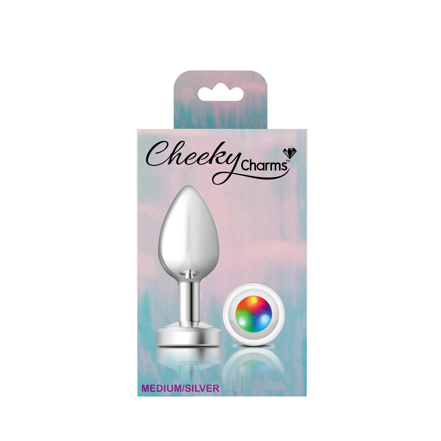 Light Up Silver Metal Plug - Medium