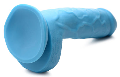 Pop Pecker 8.25 Inch Dildo With Balls - Blue POPP-AG768-BLU