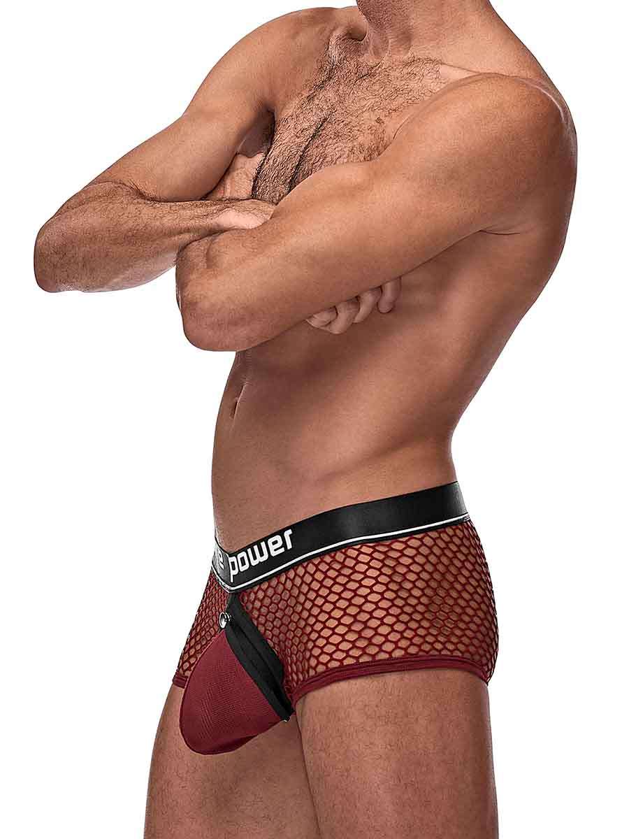 Cock Pit Net Mini Cock Ring Short - Extra Large - Burgundy MP-120260BNXL