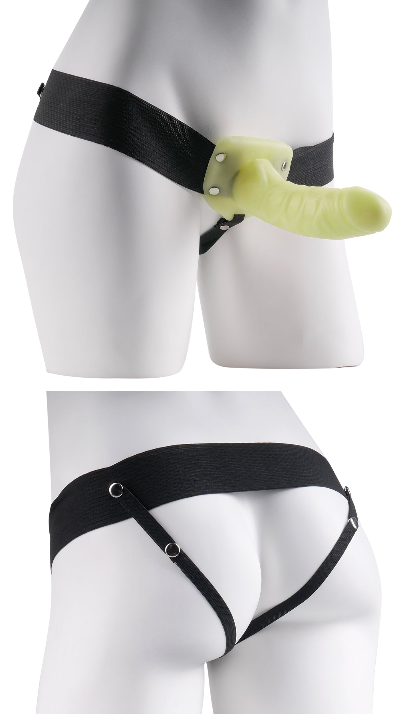 Fetish Fantasy Series for Him or Her Hollow Strap-on - Glow in the Dark PD3366-32