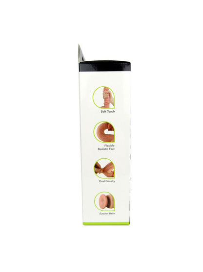 Real Skin 8" Dual Layer Dildo - Light Brown