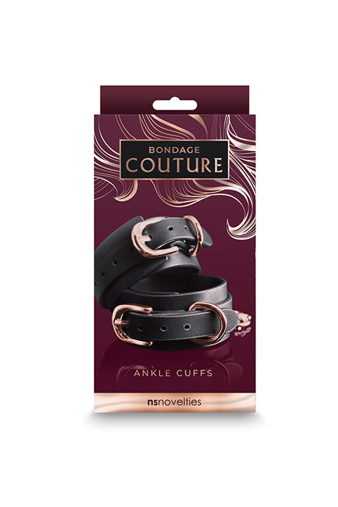 Bondage Couture - Ankle Cuffs - Black NSN-1306-43
