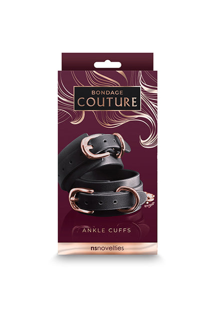 Bondage Couture - Ankle Cuffs - Black NSN-1306-43